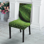 Green Tree Python Snake Print Dining Chair Slipcover