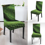 Green Tree Python Snake Print Dining Chair Slipcover