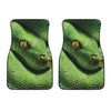 Green Tree Python Snake Print Front Car Floor Mats