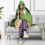 Green Tree Python Snake Print Hooded Blanket