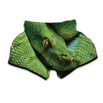 Green Tree Python Snake Print Muay Thai Boxing Shorts
