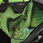 Green Tree Python Snake Print Pet Car Back Seat Cover
