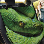 Green Tree Python Snake Print Pet Car Back Seat Cover