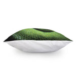 Green Tree Python Snake Print Pillow Cover