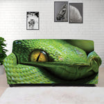 Green Tree Python Snake Print Sofa Cover