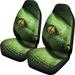 Green Tree Python Snake Print Universal Fit Car Seat Covers