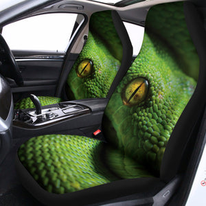 Green Tree Python Snake Print Universal Fit Car Seat Covers