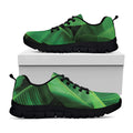 Green Tropical Banana Palm Leaf Print Black Running Shoes
