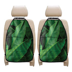 Green Tropical Banana Palm Leaf Print Car Seat Organizers