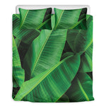 Green Tropical Banana Palm Leaf Print Duvet Cover Bedding Set
