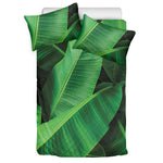 Green Tropical Banana Palm Leaf Print Duvet Cover Bedding Set