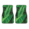 Green Tropical Banana Palm Leaf Print Front Car Floor Mats