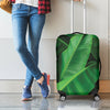 Green Tropical Banana Palm Leaf Print Luggage Cover