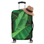 Green Tropical Banana Palm Leaf Print Luggage Cover