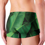 Green Tropical Banana Palm Leaf Print Men's Boxer Briefs