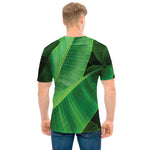 Green Tropical Banana Palm Leaf Print Men's T-Shirt