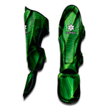 Green Tropical Banana Palm Leaf Print Muay Thai Shin Guard