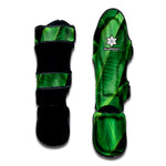 Green Tropical Banana Palm Leaf Print Muay Thai Shin Guard