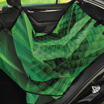 Green Tropical Banana Palm Leaf Print Pet Car Back Seat Cover