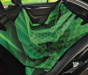 Green Tropical Banana Palm Leaf Print Pet Car Back Seat Cover