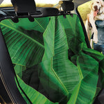 Green Tropical Banana Palm Leaf Print Pet Car Back Seat Cover