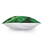 Green Tropical Banana Palm Leaf Print Pillow Cover