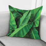 Green Tropical Banana Palm Leaf Print Pillow Cover