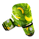 Green Tropical Banana Pattern Print Boxing Gloves