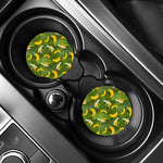 Green Tropical Banana Pattern Print Car Coasters
