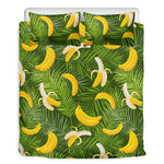 Green Tropical Banana Pattern Print Duvet Cover Bedding Set