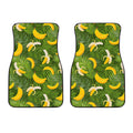 Green Tropical Banana Pattern Print Front Car Floor Mats