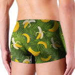 Green Tropical Banana Pattern Print Men's Boxer Briefs
