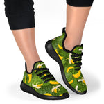 Green Tropical Banana Pattern Print Mesh Knit Shoes GearFrost