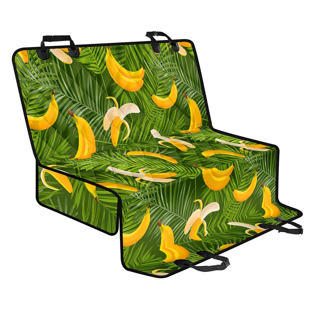 Green Tropical Banana Pattern Print Pet Car Back Seat Cover