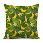 Green Tropical Banana Pattern Print Pillow Cover