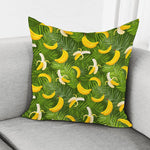 Green Tropical Banana Pattern Print Pillow Cover