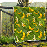 Green Tropical Banana Pattern Print Quilt