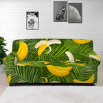 Green Tropical Banana Pattern Print Sofa Cover