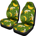 Green Tropical Banana Pattern Print Universal Fit Car Seat Covers