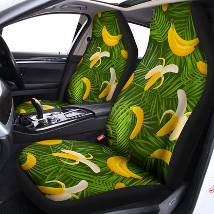 Green Tropical Banana Pattern Print Universal Fit Car Seat Covers