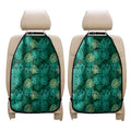 Green Tropical Monstera Pattern Print Car Seat Organizers