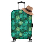 Green Tropical Monstera Pattern Print Luggage Cover