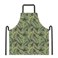 Green Tropical Palm Leaf Pattern Print Apron