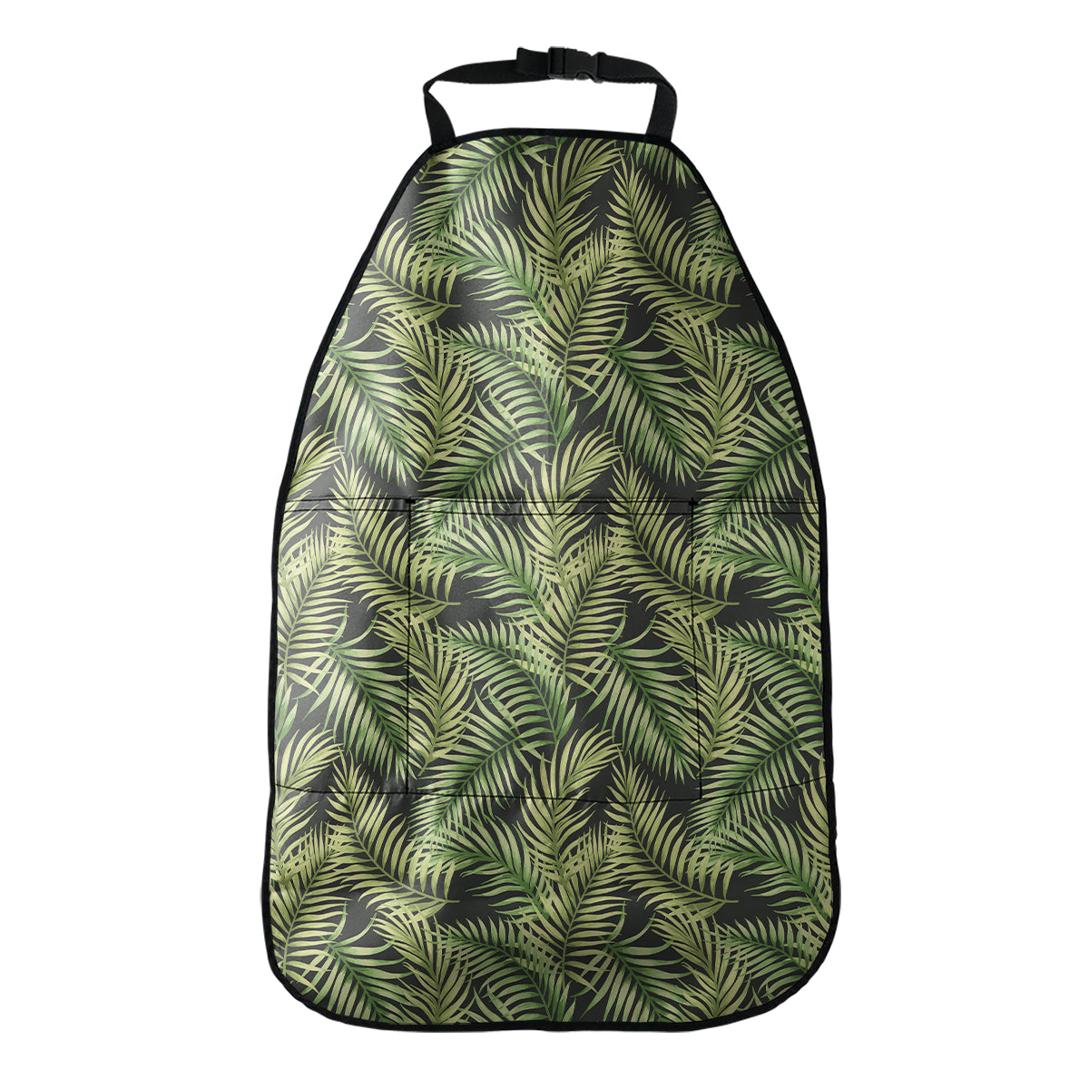Green Tropical Palm Leaf Pattern Print Car Seat Organizers