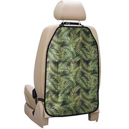 Green Tropical Palm Leaf Pattern Print Car Seat Organizers