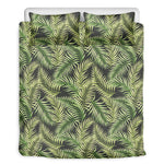 Green Tropical Palm Leaf Pattern Print Duvet Cover Bedding Set