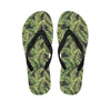 Green Tropical Palm Leaf Pattern Print Flip Flops