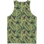 Green Tropical Palm Leaf Pattern Print Men's Tank Top