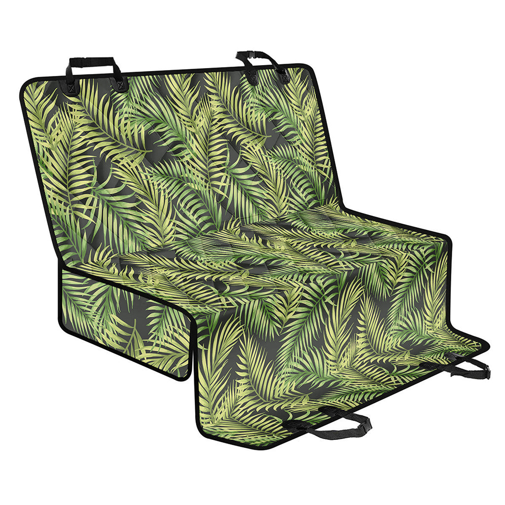 Green Tropical Palm Leaf Pattern Print Pet Car Back Seat Cover