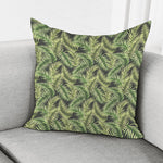 Green Tropical Palm Leaf Pattern Print Pillow Cover